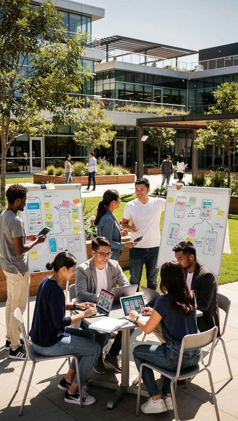 Professional team collaboration